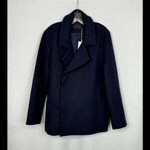 Oak + Fort Wool Pea Coat Navy Size M